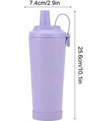 Resim Yalıtımlı Pipetli Bardak Manyetik Saplı Termal Şişe Yeniden Açık Yeşil 