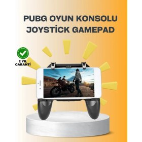 Resim Joystick ve Parmak Tetikleyicili Mobil Oyun Gamepad Tutucu Midastech 