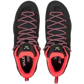 Resim Salewa Wildfire Leather Kadın Deri Ayakkabı Siyah - Mercan 