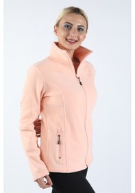 Resim Kadın Kol Fermuarlı Sweatshirt Pembe 