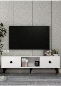Resim 1384tv150dd-1 Tv Sehpası- Beyaz-siyah 