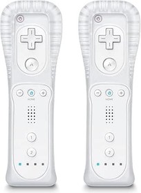 Resim Wii Controller 2'li Paket, Silikon Kılıf ve Bilek Kayışı ile Wii Uzaktan Kumanda, Wii Uzaktan Kumandaları Nintendo Wii ile Uyumlu - Beyaz 