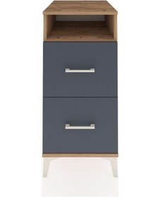 Resim Kronos Komodin Tek Raflı 2 Çekmeceli 44x59x96 Çam-antrasit Çam 