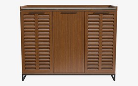 Resim FAMED İçki Dolabı No:5 - Koyu Meşe Kaplama / OLIVE MAROON / Gofrato Siyah 