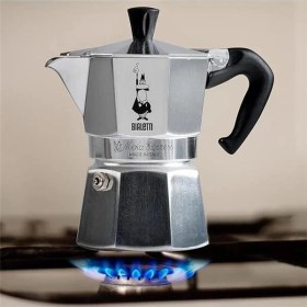 Resim AyrStore - Moka Express: 3 Cups Ocak Üstü Espresso Pişirici - 130ML - Gümüş Renk - Alüminyum Gövde - 