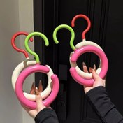 Resim 1/5 adet Dopamine Kanca Çok Fonksiyonlu Döner Deliksiz Eşarp Şapka Çanta Askısı - Kolay Kurulum Kapıya Monte Edilebilir Dayanıklı Plastik Yuvarlak Sergi Standı için Eşarplar, Şapkalar, Çantalar - Canlı Renkler (Kırmızı/Yeşil/Pembe/Beyaz), Kullanışlı Kancalar 