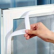 Resim 1 adet Kendinden Yapışkanlı Kenarlıklı Beyaz Fileli Pencere Ekranı - Sivrisinek, Sinek ve Böceklerden Koruyan İnce File, Kolay Kurulum, Standart Pencerelere Uygun, Sinek Koruma, Modern Pencere Ekranı, Dayanıklı Pencere Ekranı 