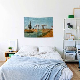 Resim Arles'teki Langlois Köprüsü Duvar Örtüsü - 60 cm x 90 cm 