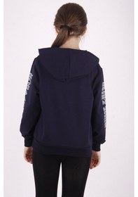 Resim Toontoy Kız Çocuk Billie Eilish Baskılı Sweatshirt Lacivert 
