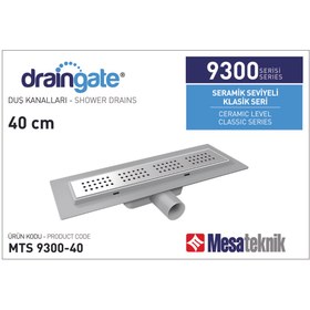 Resim Mesateknik Draingate® Paslanmaz Izgaralı Plastik Etekli Duş Kanalı Mts 9300 40 