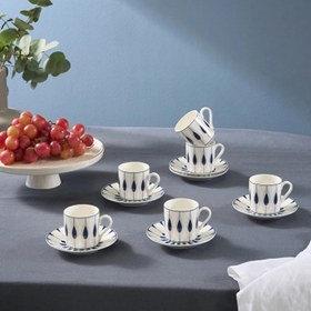 Resim Karaca Ahenk 6 Kişilik Kahve Fincan Takımı 80 ml 
