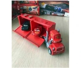 Resim Şimşek Mcqueen Oyuncak Mc Tır Kapakları Açılabilen 2 Arabalı 