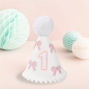 Resim 1 adet Yay Temalı Doğum Günü Şapkası, Beyaz Pembe Glitter El Yapımı, Numara 1st, Elektrik Kullanmadan Kullanım, 1. Doğum Günü Partisi, Bebek Duşu, Mutlu Doğum Günü Partisi Dekorasyonu, Parti Hediyeleri 