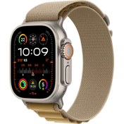 Resim Apple Watch Ultra 2 GPS + Cellular 49mm Natürel Titanyum Kasa + Uçuk Kahve Alpine Loop - Medium 