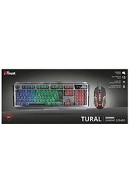 Resim doguselektronik Trust Gxt 845 Tural Oyuncu Combo Kablolu Q Klavye Mouse Set 