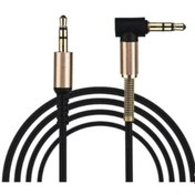 Resim 5DM 3.5 Mm Metal Başlıklı Erkek/erkek L Uçlu Jack Girişli Aux Stereo Ses Aktarma Kablosu 