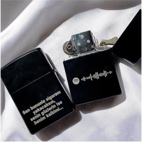 Resim Can Özel Tasarım Yazılı Zippo Çakmak 