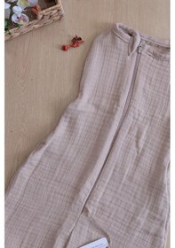Resim Kız Erkek Bebek Unisex Müslin Lüks Anakucağı Kundak Stl6403 Kahverengi 
