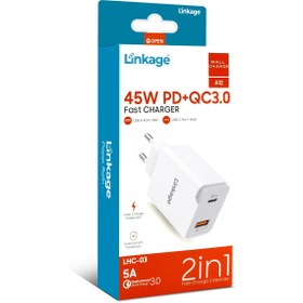 Resim Linkage Lhc-03 45watt Süper Hızlı Şarj Adaptörü Pd + Usb Çıkışlı 