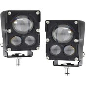 Resim Geeksen Motosiklet Led Sürüş Sis Farları 120w 12000lm 4 Aydınlatma Modu Led Yardımcı Işıklar Motosiklet Farları 