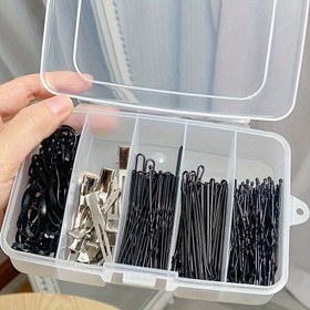 Resim Kompakt 5 Bölmeli Şeffaf Saklama Kutusu - Toz Geçirmez, Taşınabilir Takı, Saç Tokası & Küçük Eşyalar için Düzenleyici 
