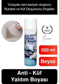 Resim Premium Anti Küf Yalıtım Boyası Sprey Beyaz Rutubet Oluşumunu Engeller Duvar Derleme Önleyici 500 Ml 