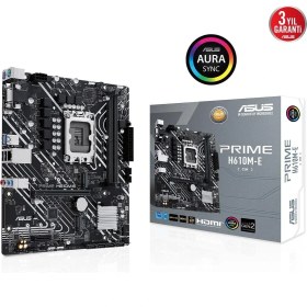 Resim ASUS PRIME H610M-E-CSM DDR5 DP HDMI VGA 2XM2 USB 3.2 RGB MATX 1700P 