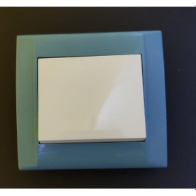 Resim Makel Defne Anahtar Pastel Mavi Çerçeveli 