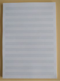 Resim DEFTERSAN Müzik Nota Kağıdı Eskitme 80 Gram 50 Yaprak 