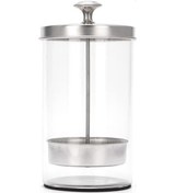 Resim Xurunkeji Kırılmaz Dezenfektan Kavanozu, Salon Berber Dezenfektan Kavanozu, Çıkarılabilir Süzme Tepsili 21 Oz Cam Dezenfektan Kavanozu 