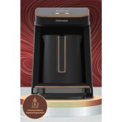 Resim Goldmaster Kıvam ECO Siyah Geniş Hazneli Akıllı Yerleştirme Patentli Türk Kahve Makinesi GM-8380ES 