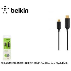 Resim Belkin Blk-Av10100bf1.8M Hdmı To Mini 1.8M Ultra İnce Siyah Kablo 