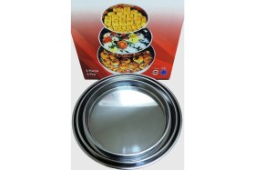 Resim Özbience Paslanmaz Çelik Fırın Tepsi Seti 3'lü, Dayanıklı ve Şık Tasarım 