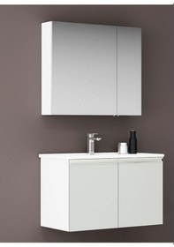 Resim Orka Terme 80 Cm Mdf Beyaz Banyo Dolabı Alt Modül Ve Lavabo Beyaz 