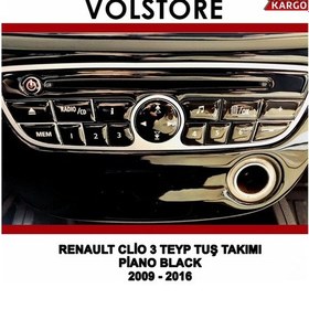 Resim Renault Clio 3 Teyp Tuş Takımı Pianoblack 2009-2016 