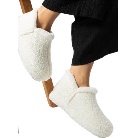 Resim Liger Kadın Panduf | Ev Botu | Ev Ayakkabısı Eva Kalın Hafif Kaymaz Taban BEYAZ 