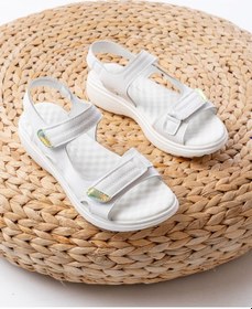 Resim Dm-363 Beyaz Baret Cırtlı Dikişli Günlük Kadın Sandalet Çok Renkli 