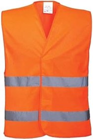 Resim Genel Markalar Yeleği Fosforlu 5 Cm Reflektörlü Turuncu Görevli İşçi Güvenlik Yeleği 