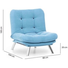 Resim Pafu Misa Tekli Kanepe - Turkuaz 