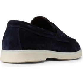 Resim Deery Erkek Hakiki Süet Lacivert Loafer Ayakkabı - 02028MLCVC01 