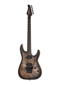 Resim Schecter C-6 Pro Fr Elektro Gitar (Charcoal Burst) 