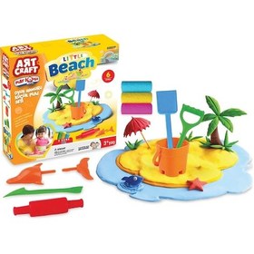 Resim Plaj Oyun Hamur Seti 150 Gr. - Oyun Hamuru Seti - Hamur Setleri - Hamur Kalıpları - Kumsal Hamur Çok Renkli 