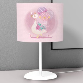 Resim instababyrooms Balonlu Ördek Desenli Çocuk Odası Dijital Baskılı Çocuk Odası Masaüstü Abajur Avize 