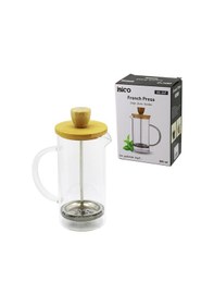 Resim French Press Bambu Kapak 350ml Cam Bitki Süzgeçi 5311 Renkli 