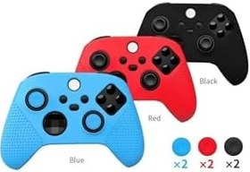 Resim Xbox Series S X Silikon Kılıf Analog Koruyucu Set 9. Nesil Kol Uyumlu (siyah) 