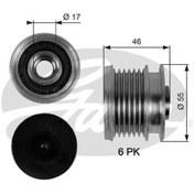Resim Gates Alternator Kasnagı Mercedes W204 W205 C218 W212 W222 X204 W166 C292 W639 W447 B906 A6461550115 