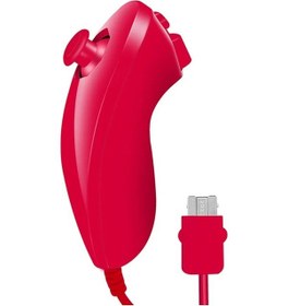 Resim Kırmızı-nunchuck Nunchuk Video Oyunu Denetleyicisi Uzaktan Nintendo Wii Konsolu İçin 5 Renk Ping 