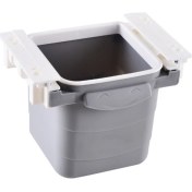 Resim Buffer Mini Masa Çöp Kovası Plastik Tezgah Altı Geri Çekilebilir Yapışkanlı Görünmez Bölme Pratik 