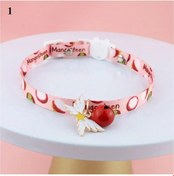 Resim Soulader Kedi Tasması Yavru Kedi Boyun Tasması Papatya Çiçekli Çan Yay Desenli Sevimli Baskılı Kolye Aksesuar Evcil Hayvan Ürünleri 