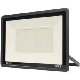 Resim inwatt 200 Watt Siyah Slim Kasa 6500K Beyaz Işık IP65 Led Projektör 